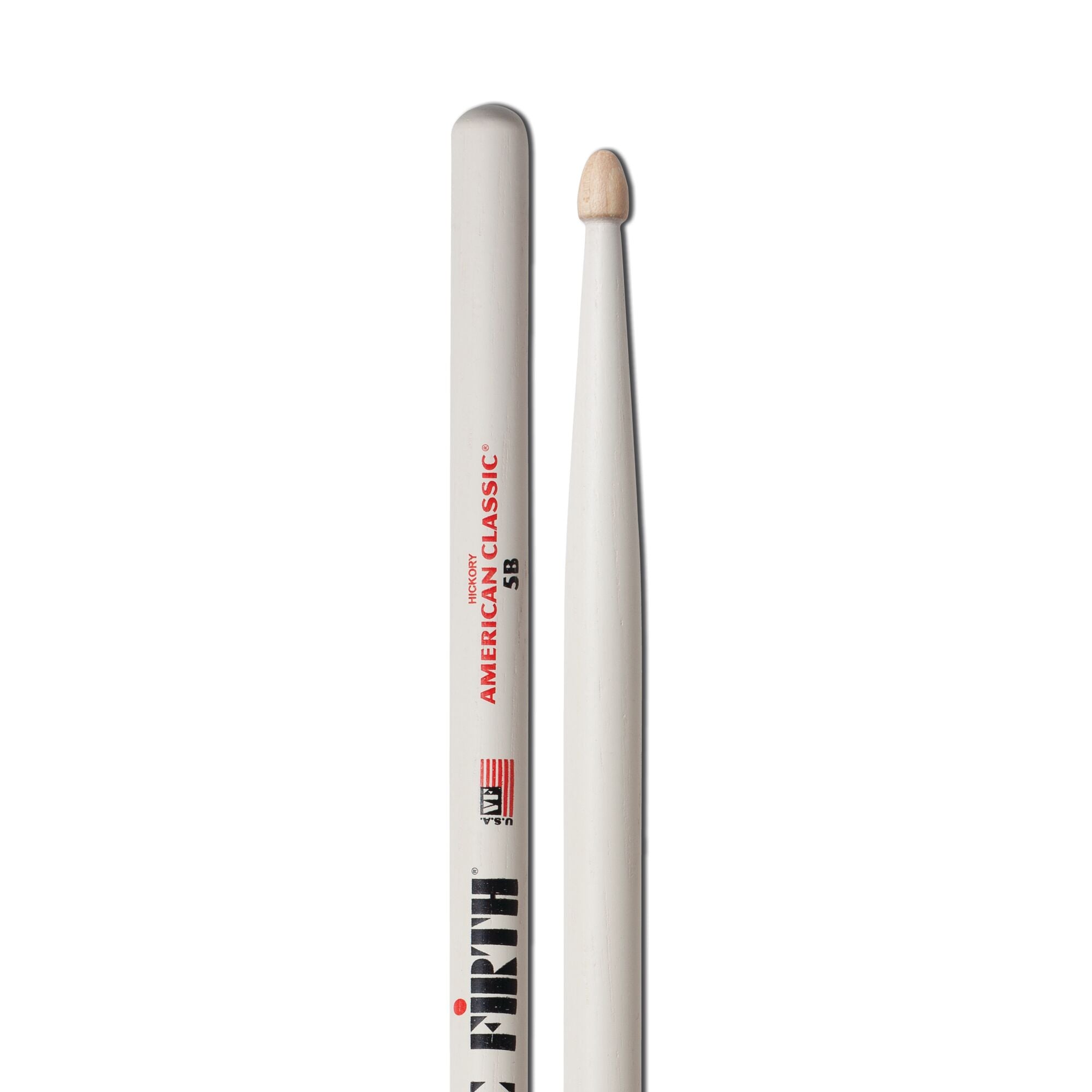 vic-firth-american-classic-5b-white-baguettes-batterie-bois image 4