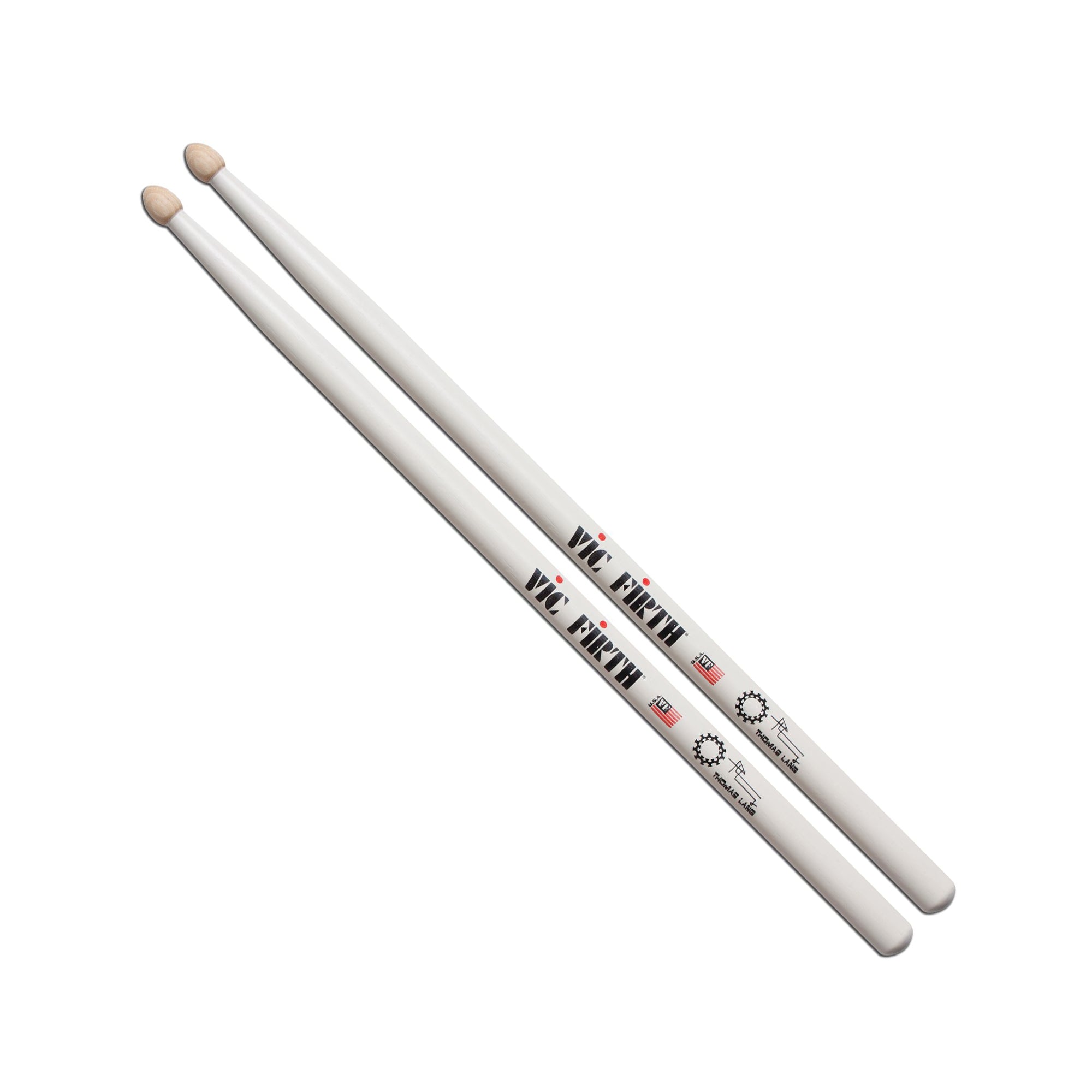 vic-firth-signature-thomas-lang-baguettes-batterie-olive-bois image 1