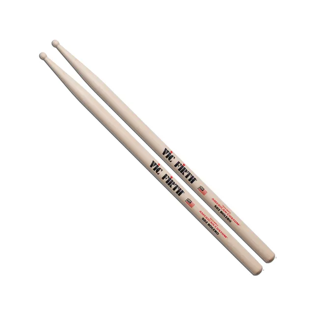 vic-firth-american-custom-sd2-bolero-baguettes-batterie-olive-ronde image 1