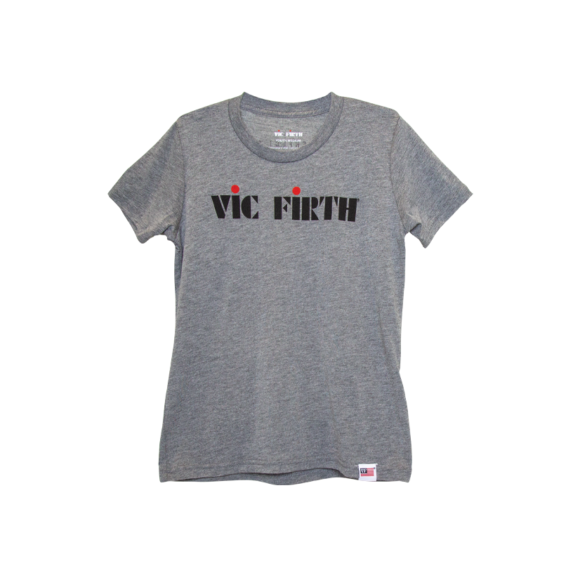 vic-firth-american-classic-t-shirt-enfant-logo-gris-taille-m image 1