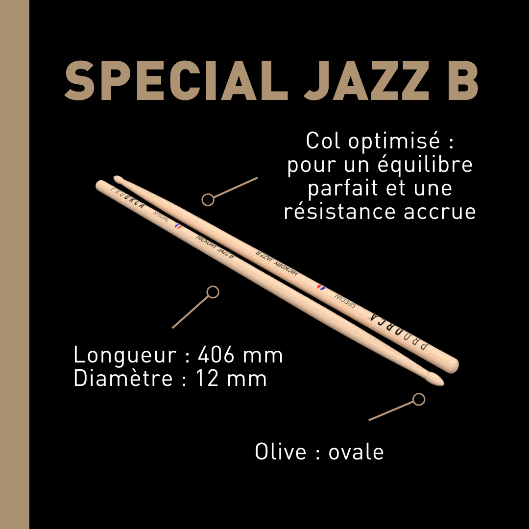 pro-orca-special-jazz-b-baguettes-hickory-sans-gravure image 2