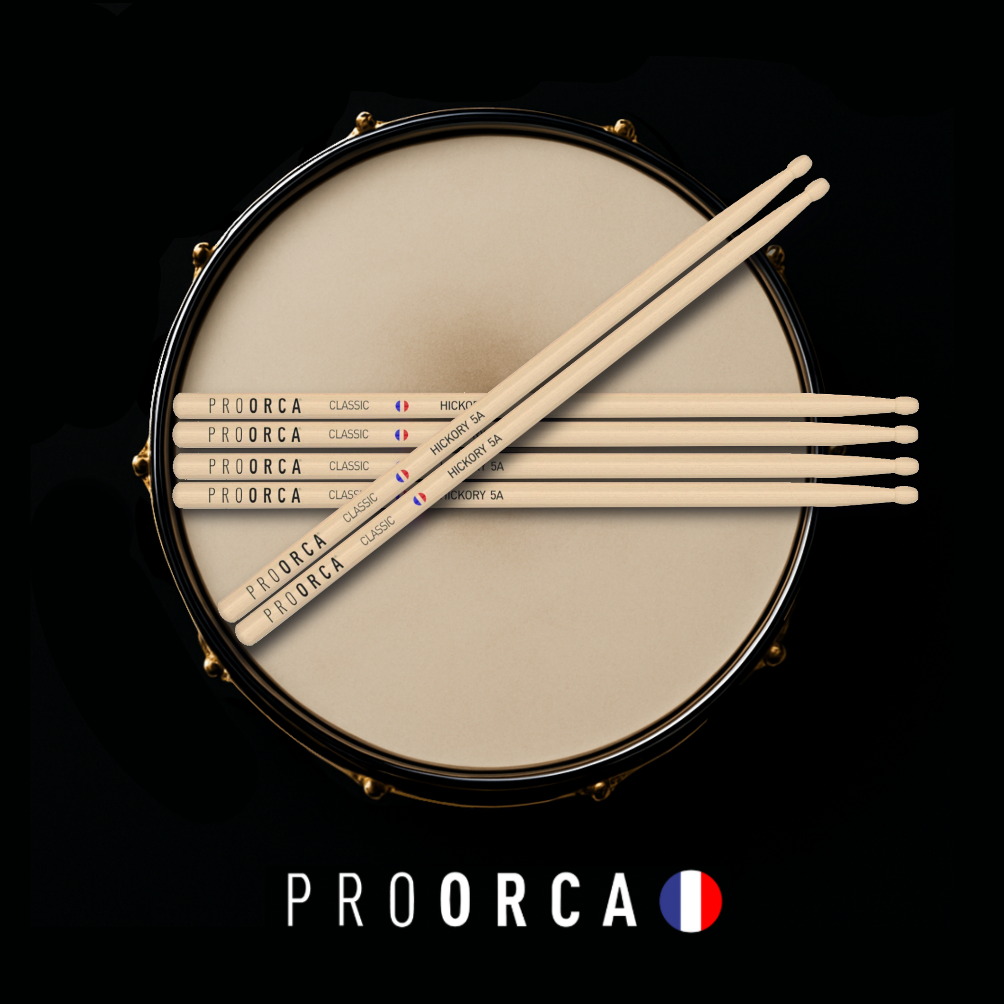 pro-orca-classic-5a-baguettes-batterie-hickory-x3-paires image 1