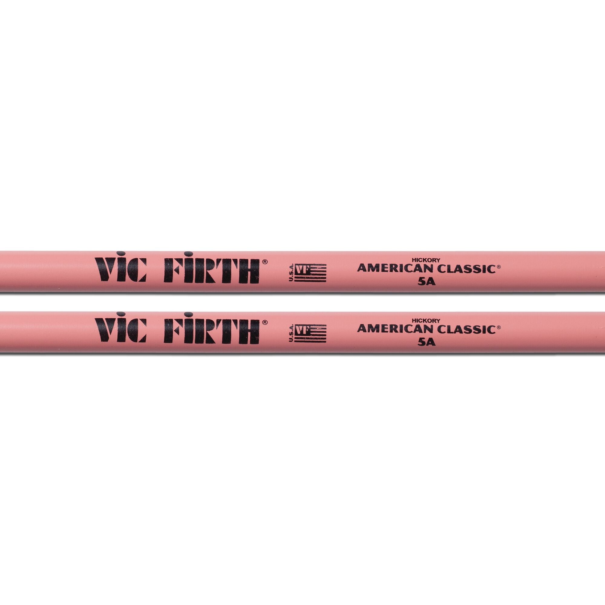 vic-firth-american-classic-5a-pink-baguettes-batterie-bois image 2