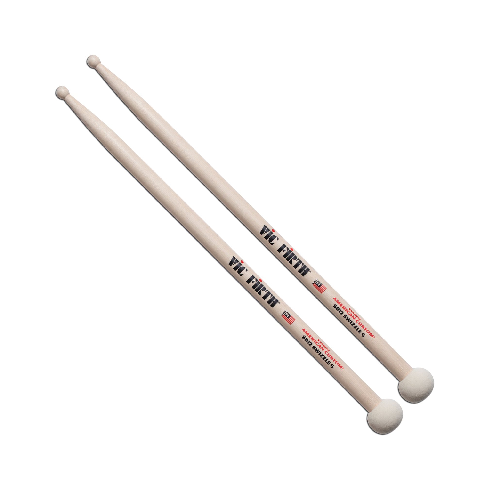 vic-firth-american-custom-sd12-baguettes-batterie-feutre image 1