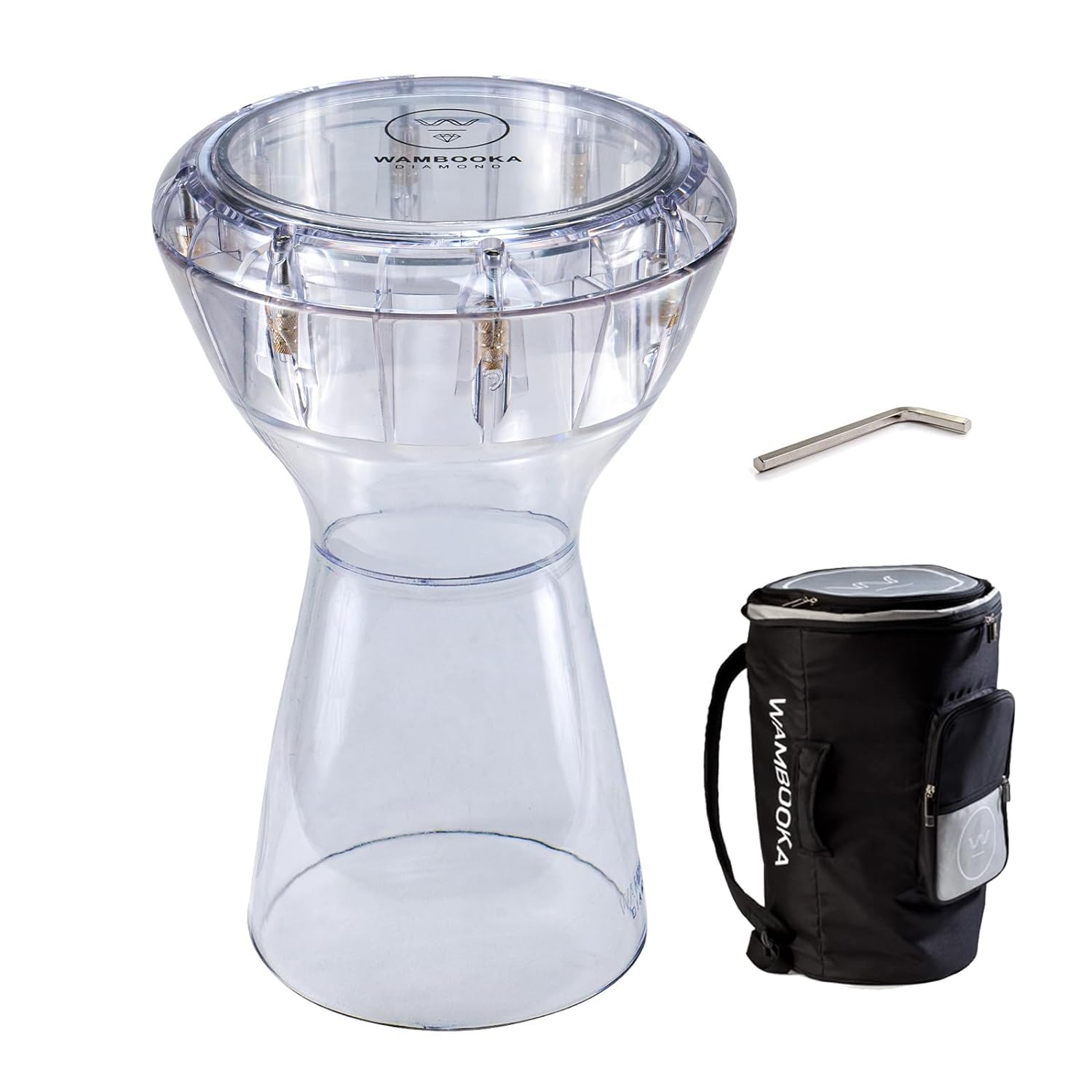 wambooka-diamond-darbuka-transparente-polycarbonate-avec-sac image 3