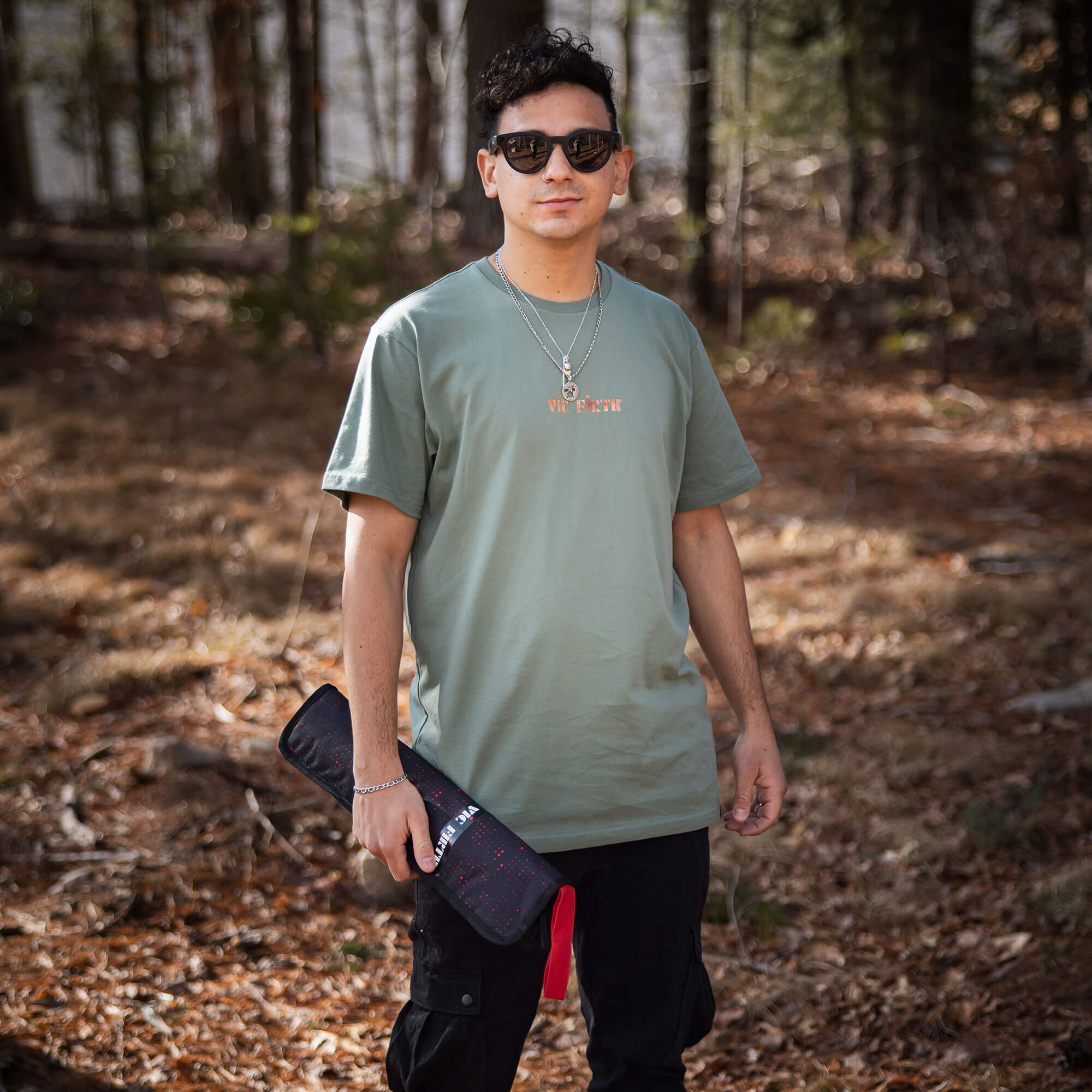 vic-firth-american-classic-t-shirt-sage-woodgrain-coton image 8