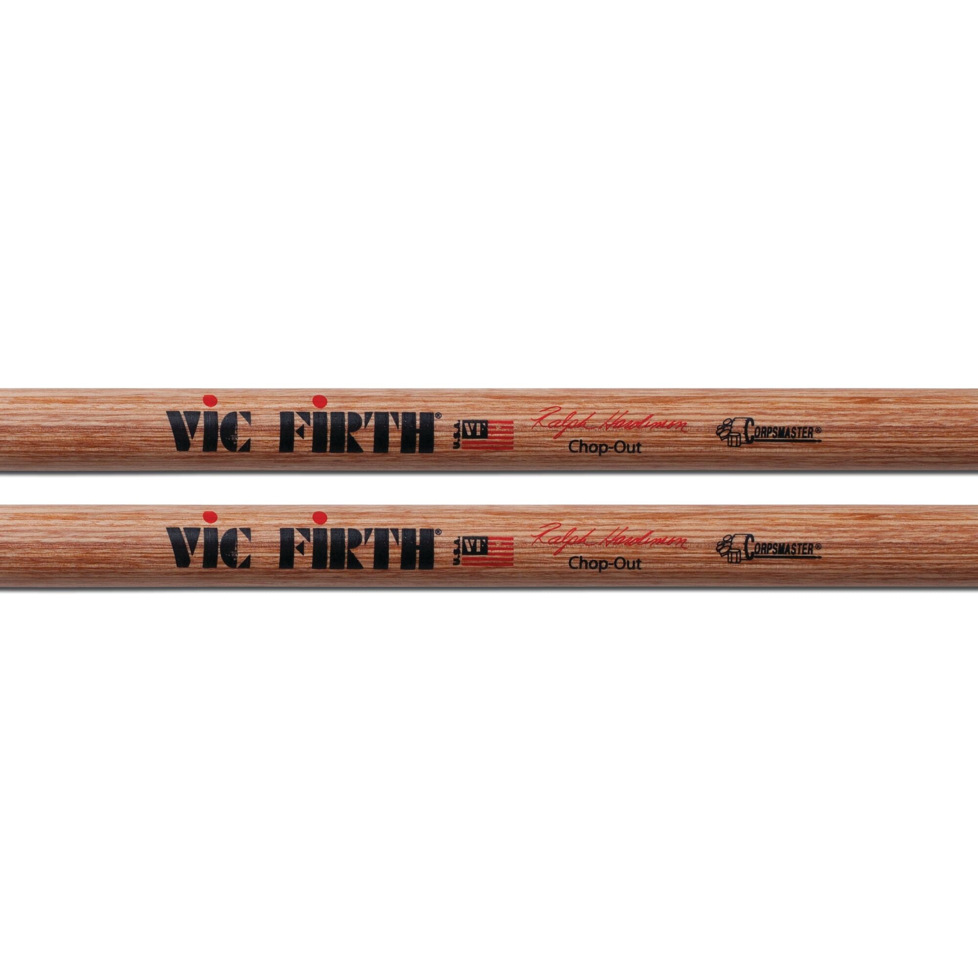 vic-firth-corpsmaster-chop-out-baguettes-caisse-claire-caoutchouc image 2