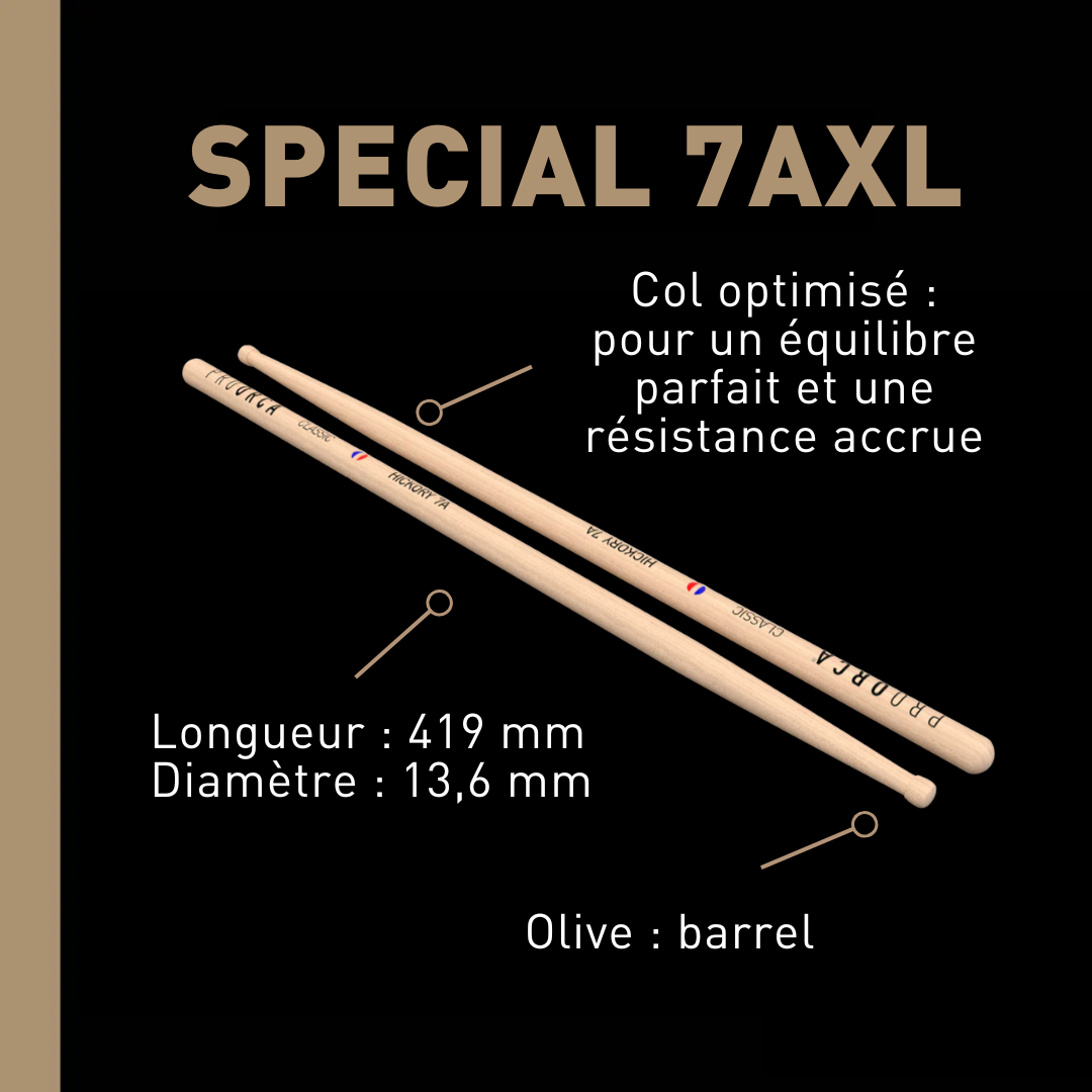 pro-orca-classic-7a-baguettes-batterie-hickory image 2