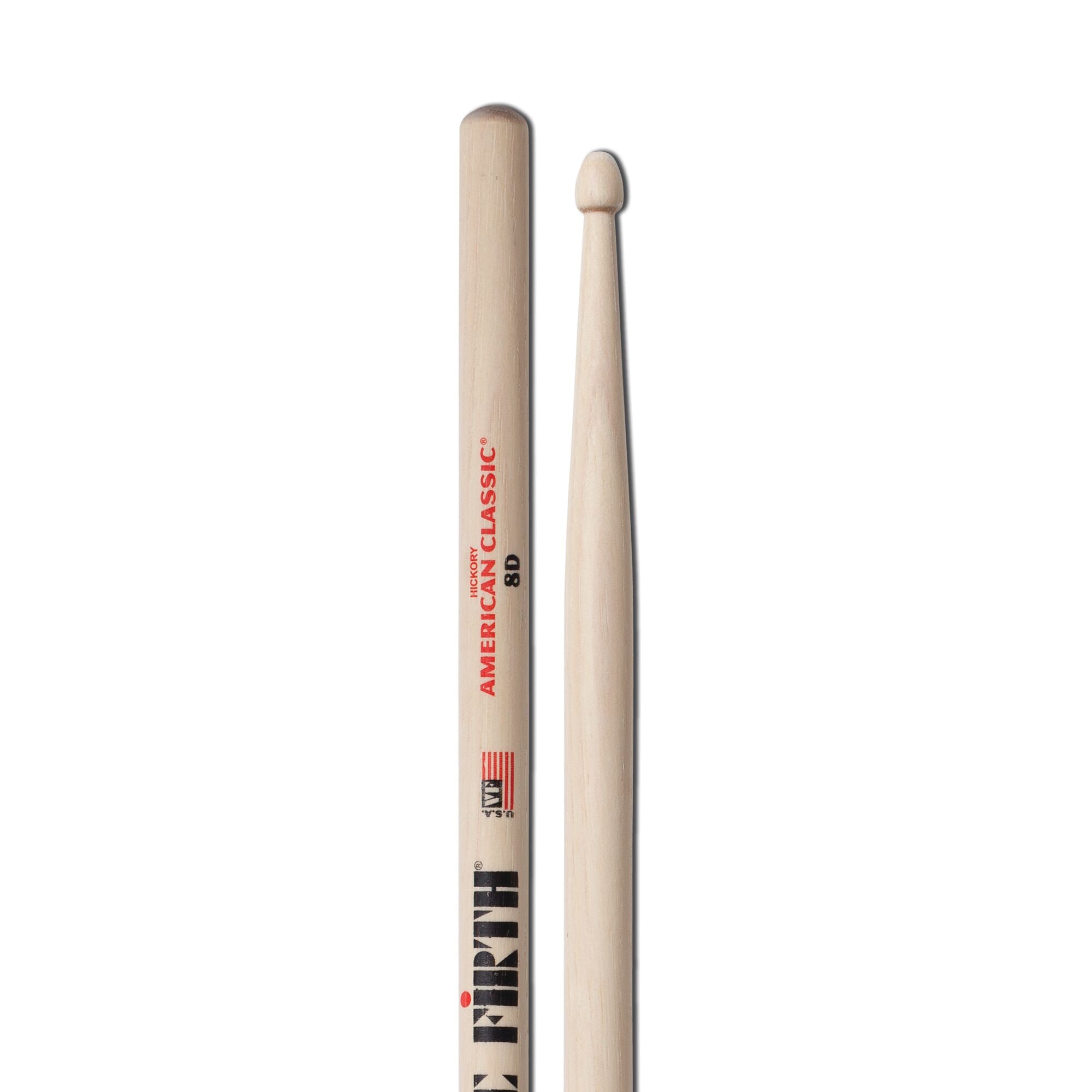 vic-firth-american-classic-8d-baguettes-batterie-hickory-paire image 4