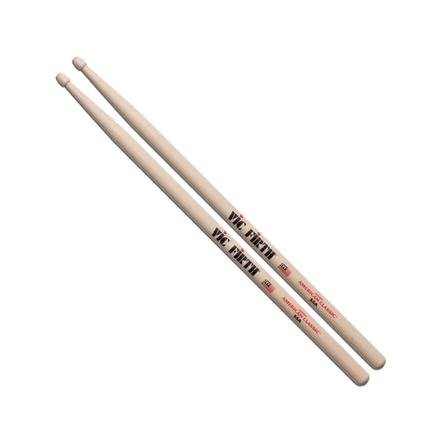 vic-firth-american-classic-55a-baguettes-batterie-hickory image 1