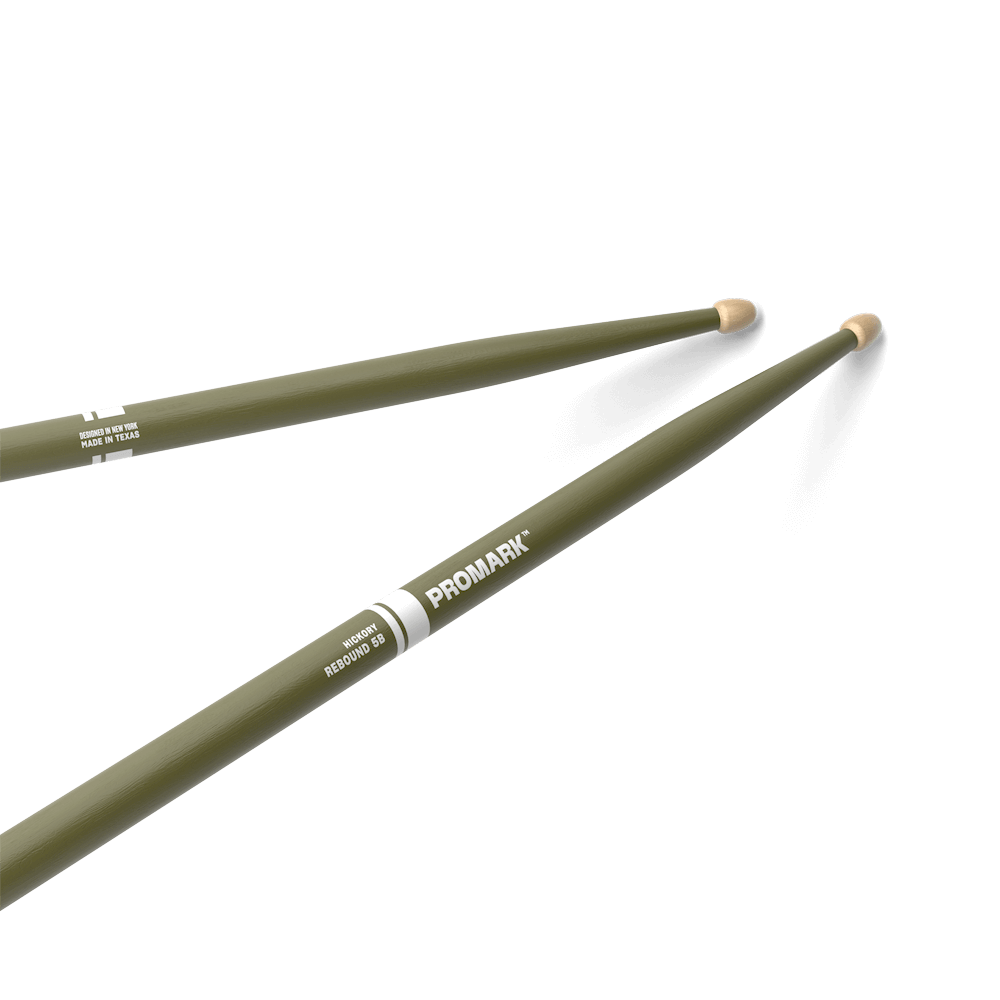 promark-rebound-5b-baguette-batterie-peinte-olive-gland image 3