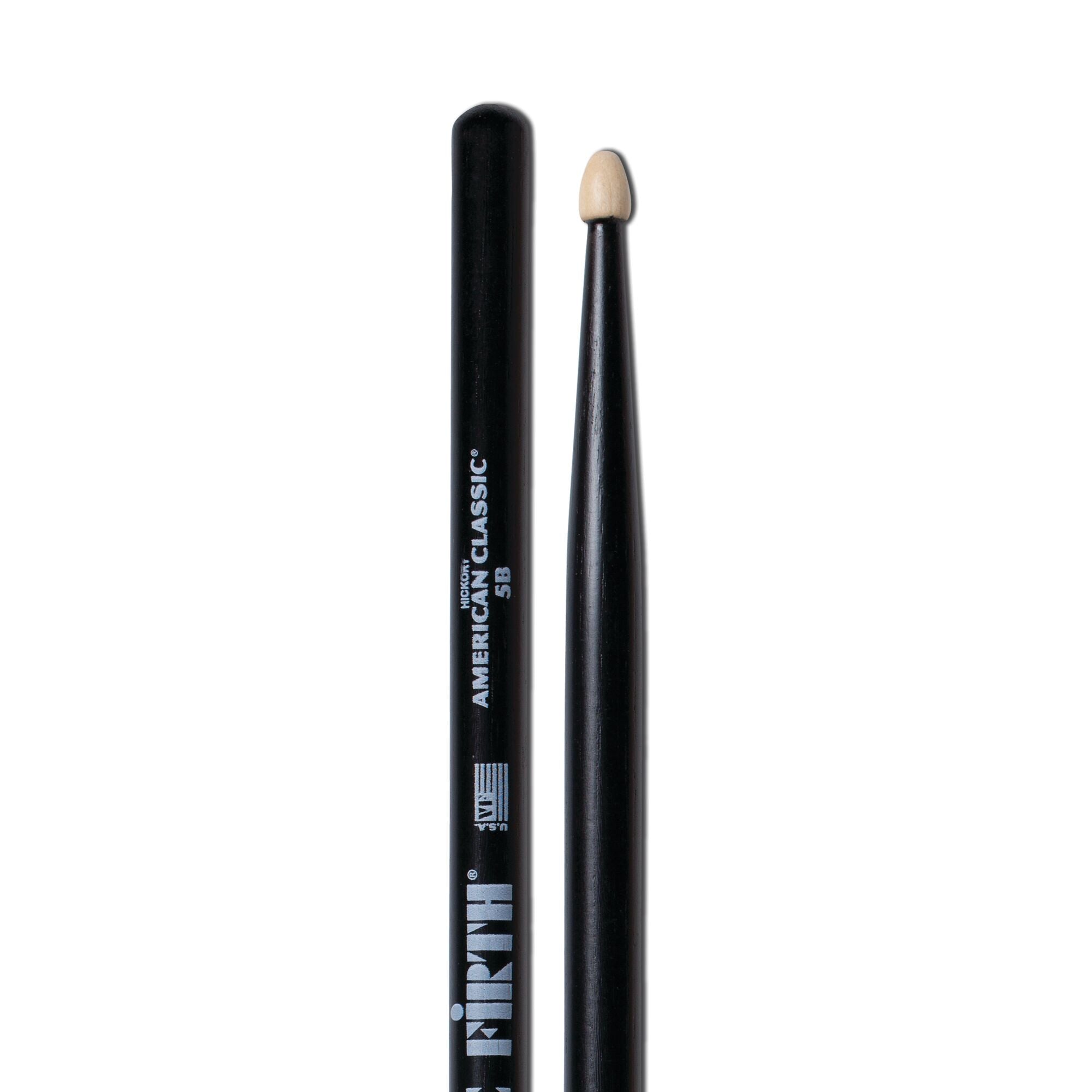 vic-firth-american-classic-5b-black-baguettes-batterie-noires image 4