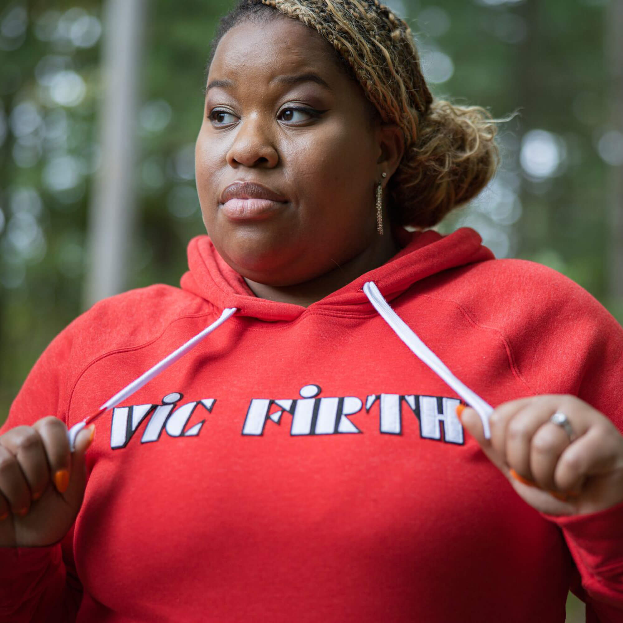 vic-firth-american-classic-sweat-capuche-rouge-logo-appliqu image 3