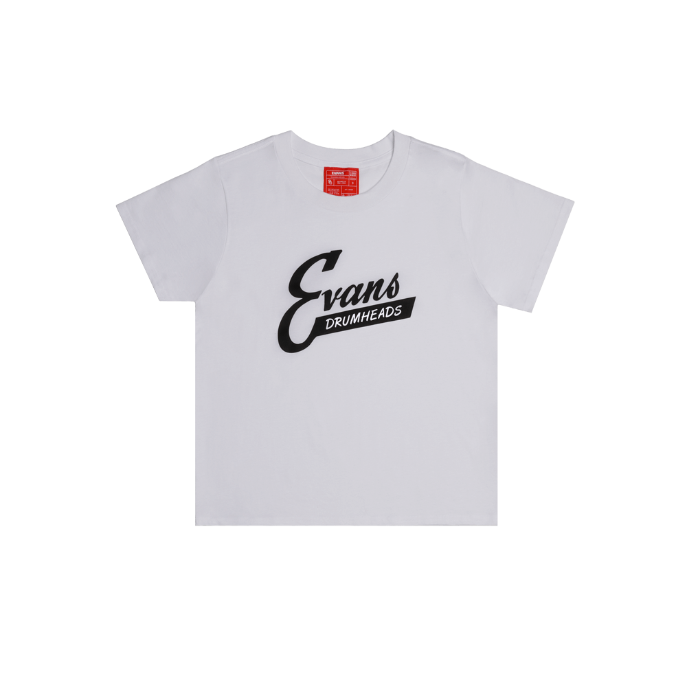 evans-g1-t-shirt-femme-cropped-blanc-coton-logo-vintage image 3