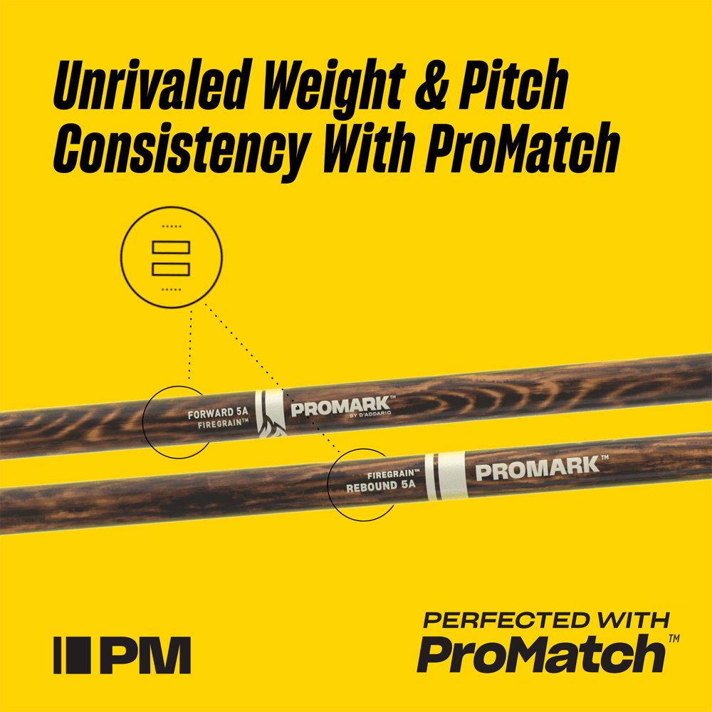 promark-firegrain-rebound-5a-pack-4-paires-baguettes-batterie image 5