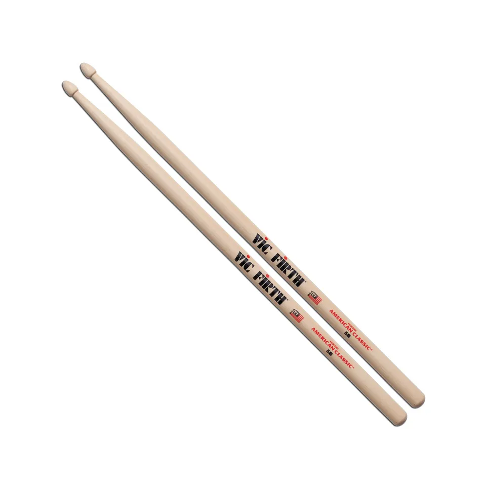 vic-firth-american-classic-5b-baguettes-batterie-hickory image 1