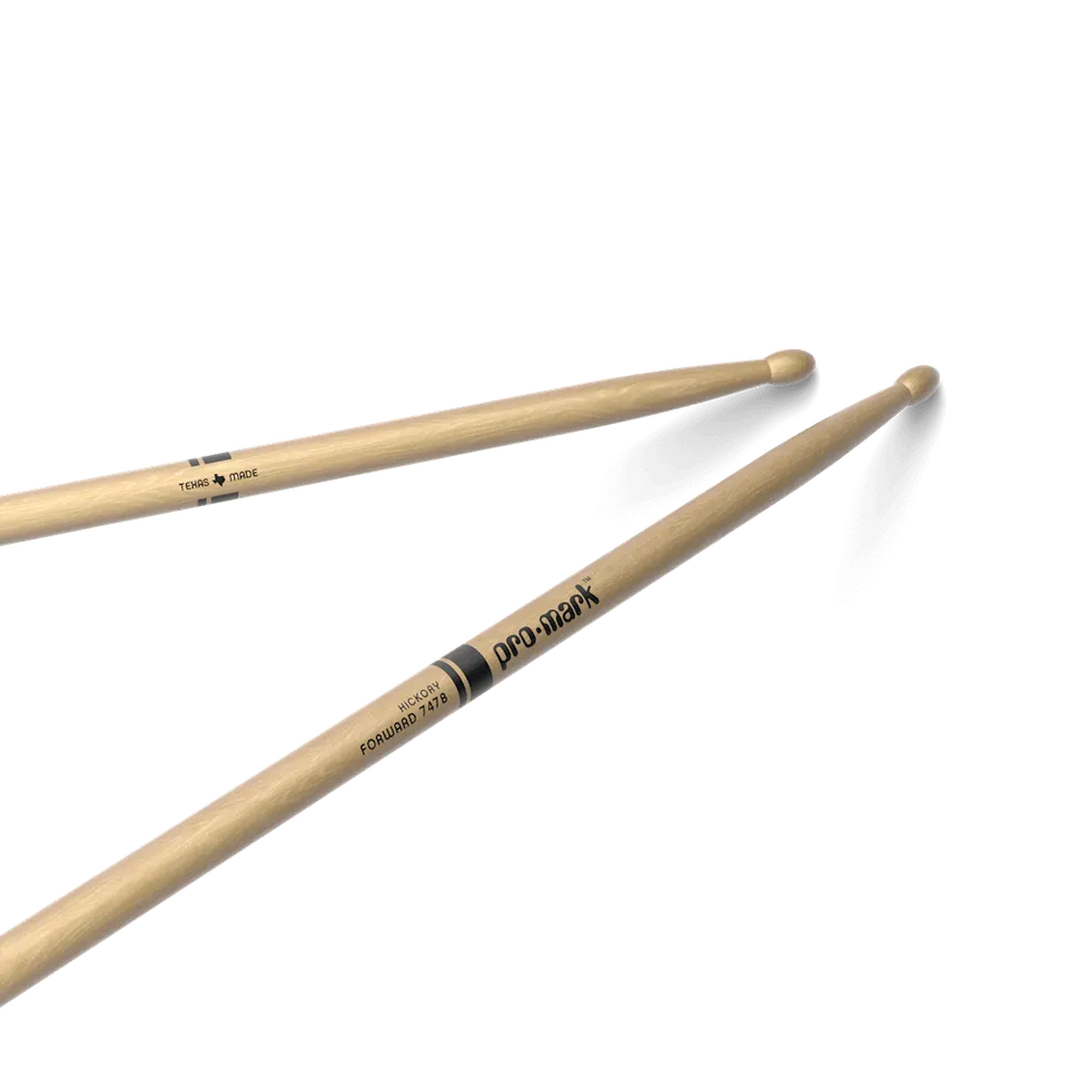 promark-forward-747b-baguettes-batterie-hickory-pointe-ovale image 1