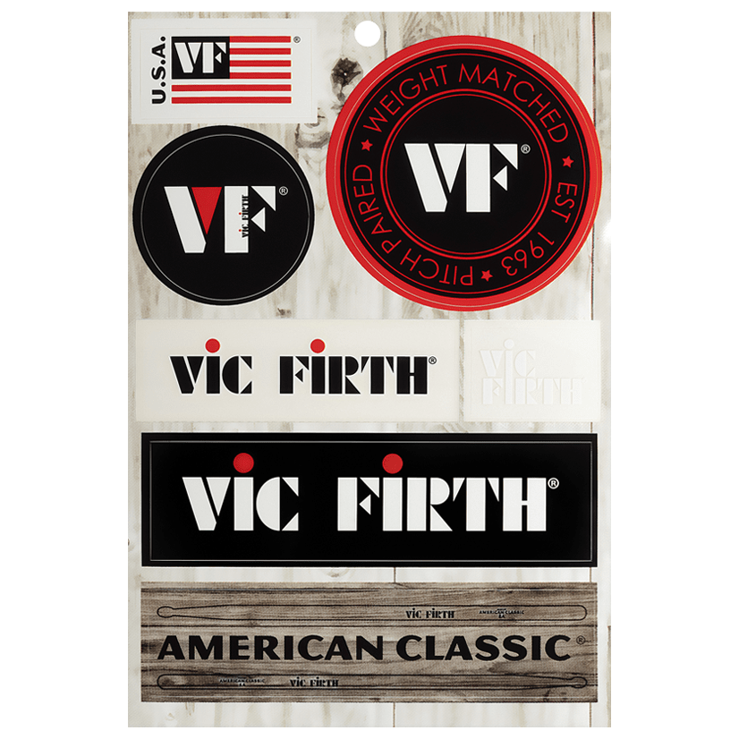 vic-firth-american-classic-planche-stickers-vinyle-7-motifs image 1