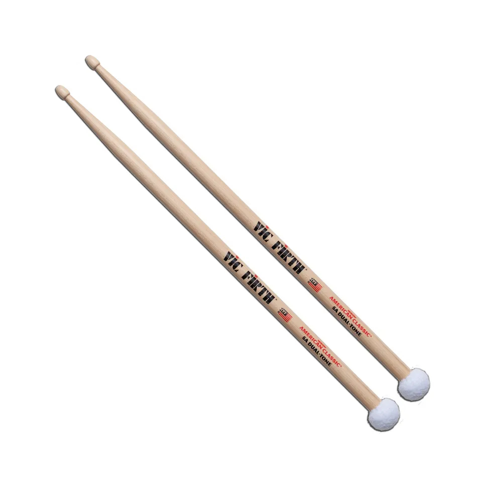 vic-firth-american-classic-5a-dual-tone-baguettes-feutre image 1