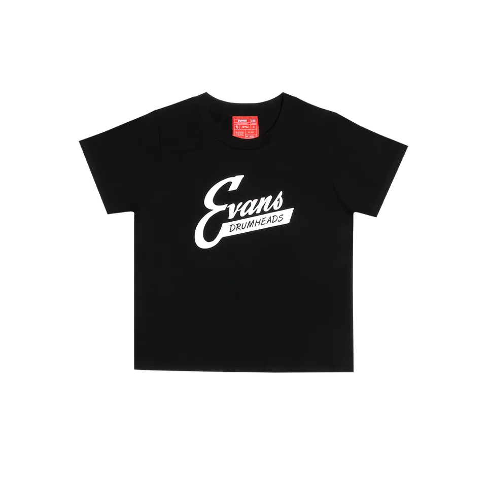 evans-retro-t-shirt-femme-cropped-noir-100-coton image 1