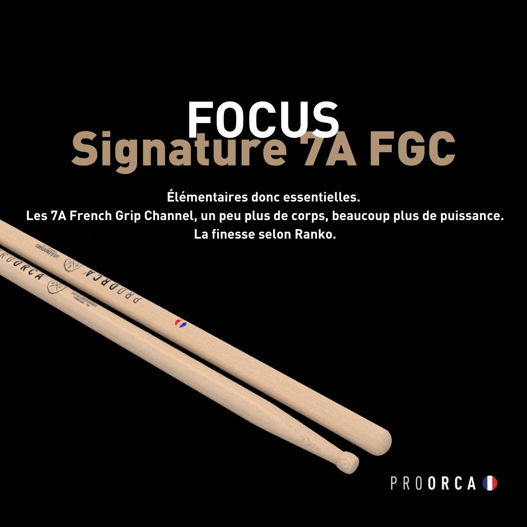 pro-orca-signature-7a-baguettes-batterie-hickory-french-grip image 7