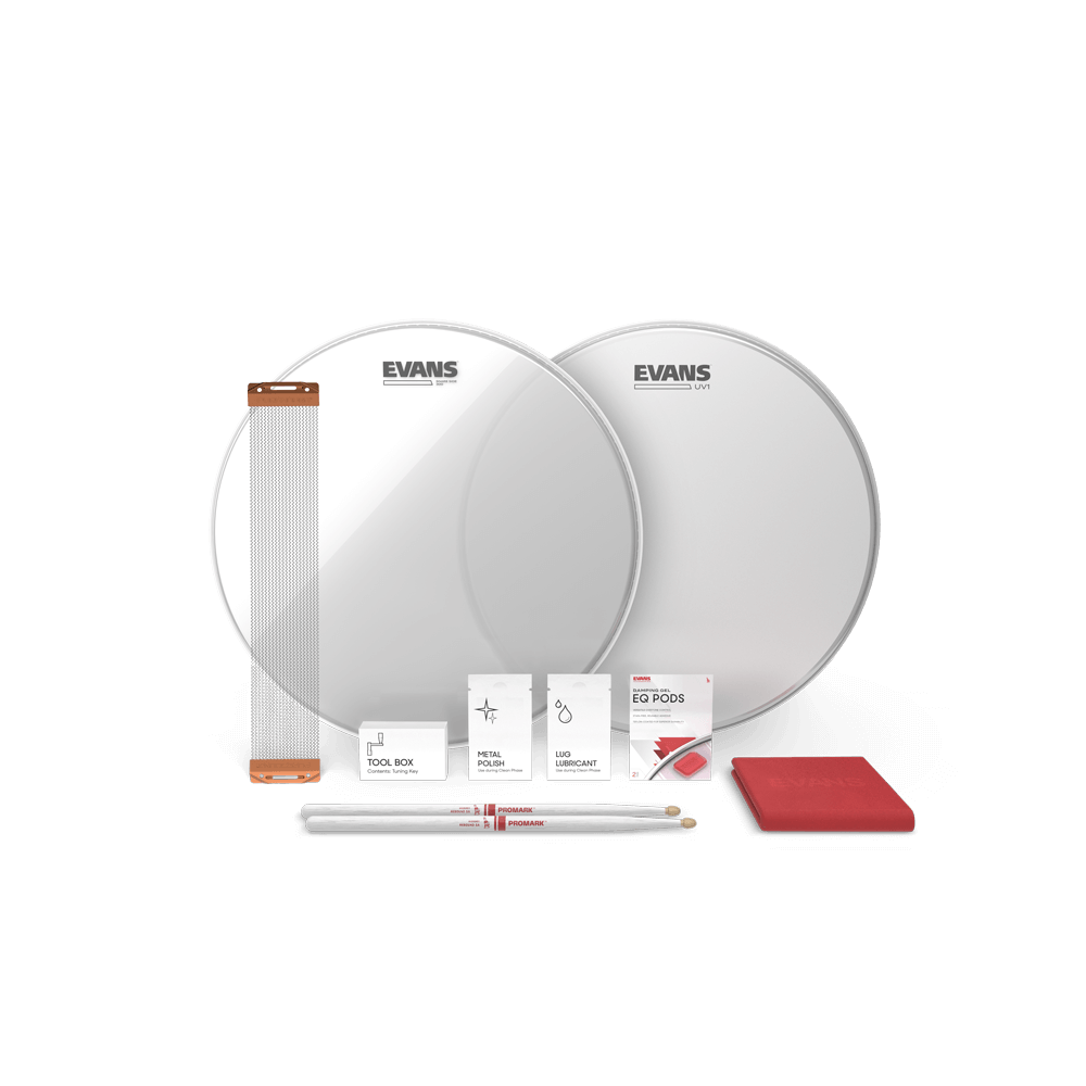 evans-uv1-snare-kit-caisse-claire-complet-entretien image 1