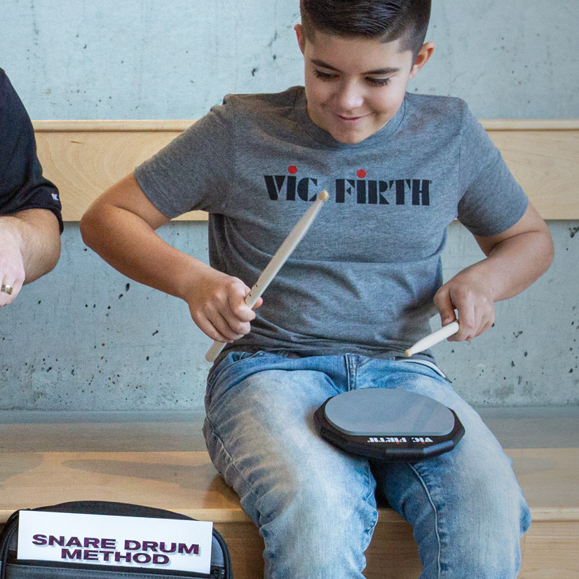 vic-firth-american-classic-t-shirt-enfant-logo-gris-taille-m image 4