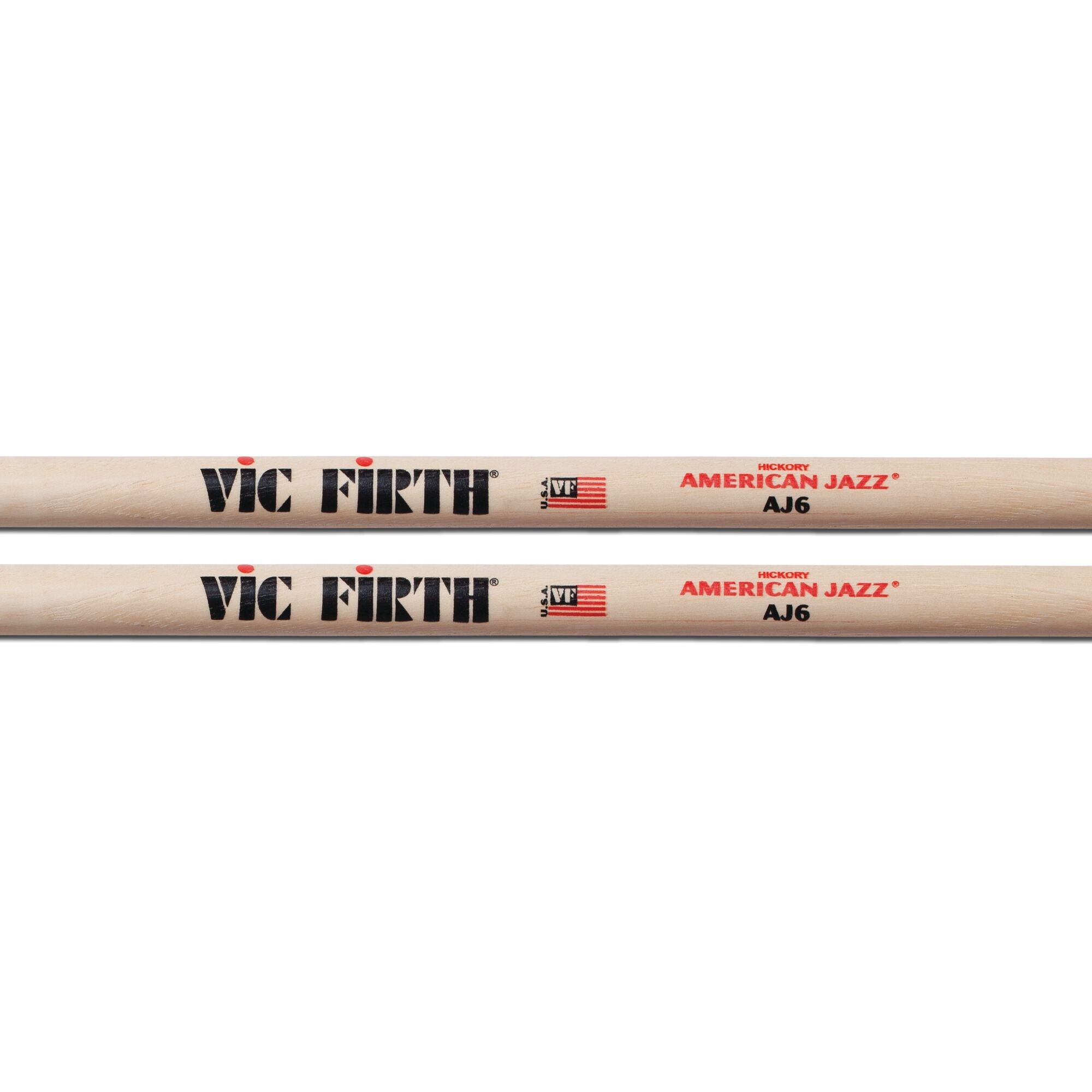 vic-firth-american-jazz-6-baguettes-batterie-bois-hickory image 2