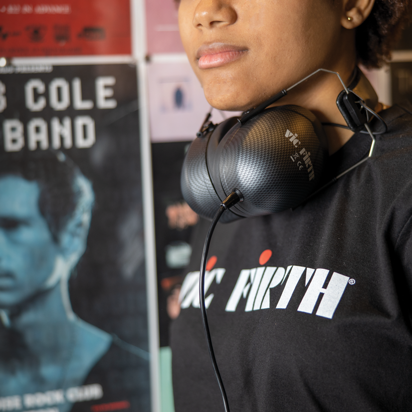 vic-firth-logo-tee-t-shirt-noir-coton-taille-l image 6