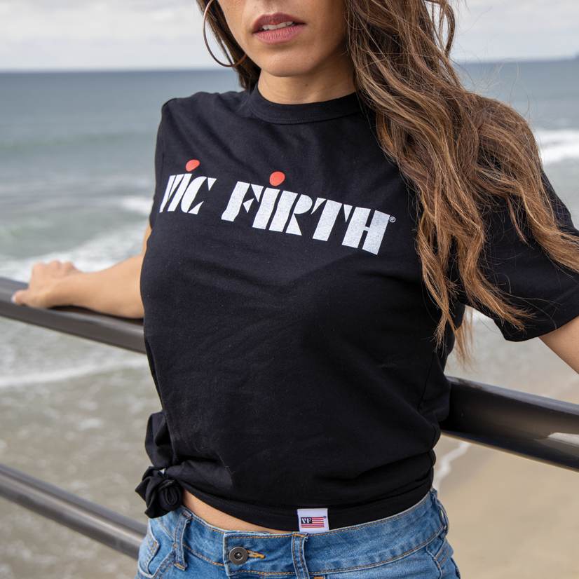 vic-firth-logo-tee-t-shirt-noir-coton-taille-l image 2