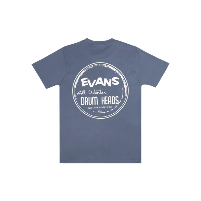 evans-g1-t-shirt-heritage-poche-logo-r-tro-batteur image 1