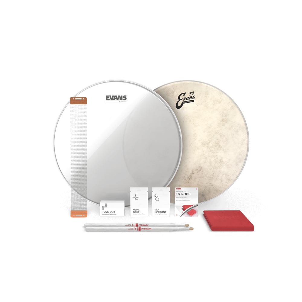 evans-calftone-kit-caisse-claire-vintage-avec-timbre image 1