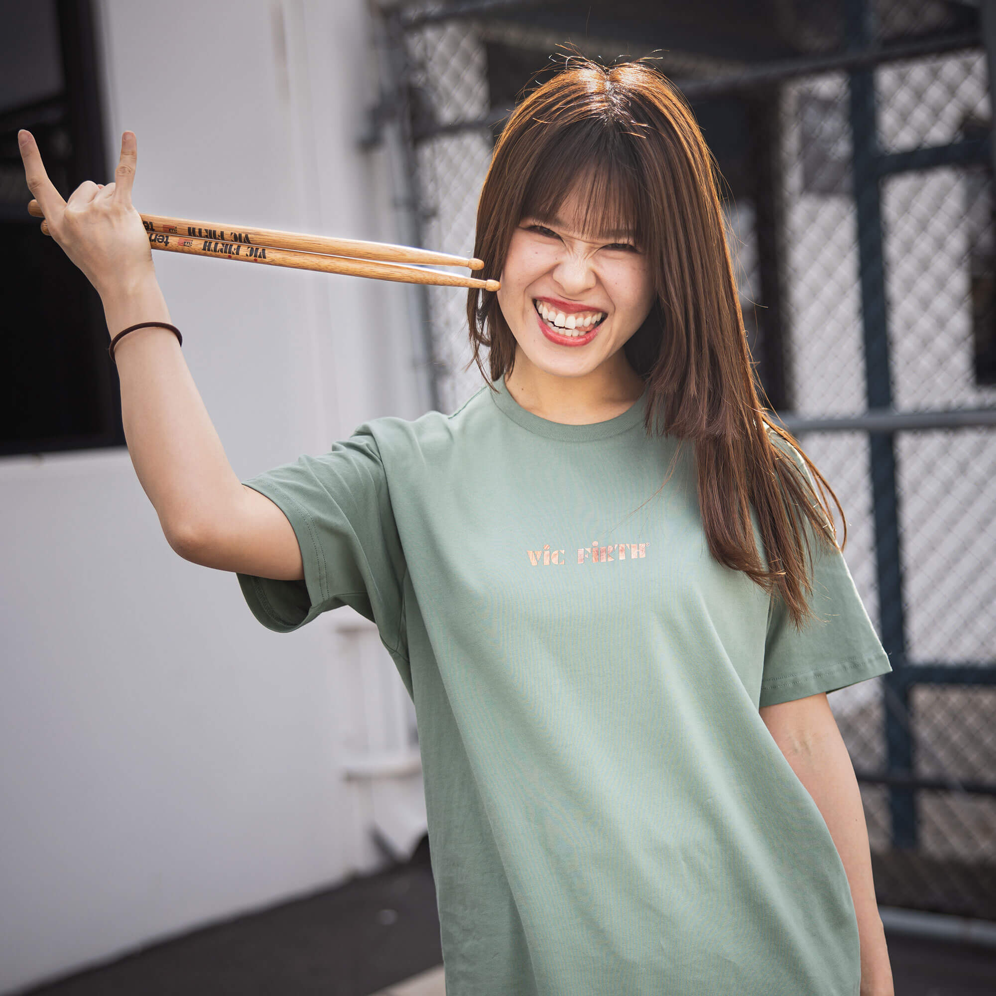 vic-firth-american-classic-t-shirt-sage-woodgrain-coton image 6