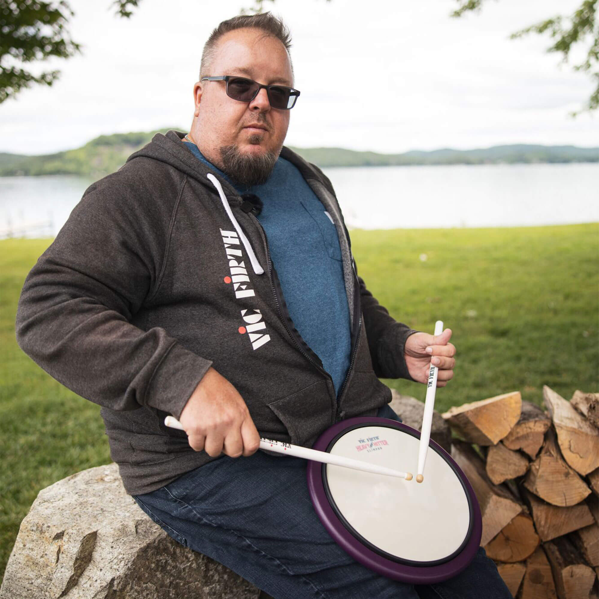 vic-firth-american-classic-heavy-hitter-slimpad-pad-13-avec-cercle image 4