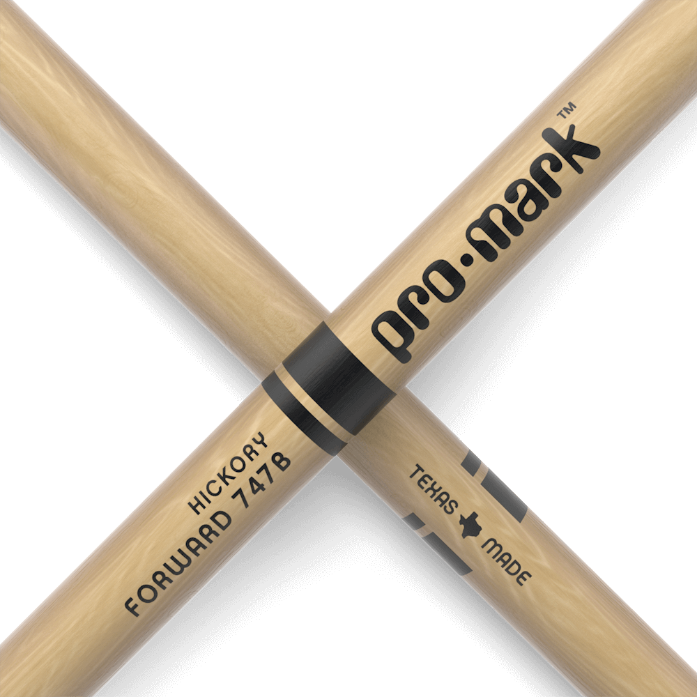 promark-forward-747b-baguette-batterie-pointe-nylon-longue-hickory image 5